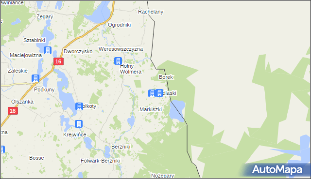 mapa Podlaski gmina Sejny, Podlaski gmina Sejny na mapie Targeo