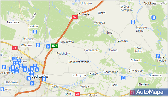 mapa Podlaszcze, Podlaszcze na mapie Targeo