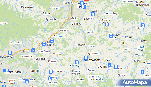 mapa Podobin, Podobin na mapie Targeo