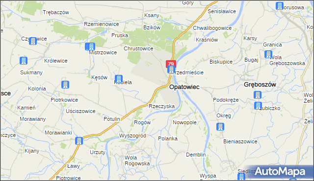 mapa Podskale gmina Opatowiec, Podskale gmina Opatowiec na mapie Targeo