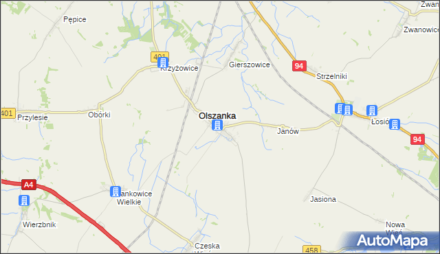 mapa Pogorzela gmina Olszanka, Pogorzela gmina Olszanka na mapie Targeo