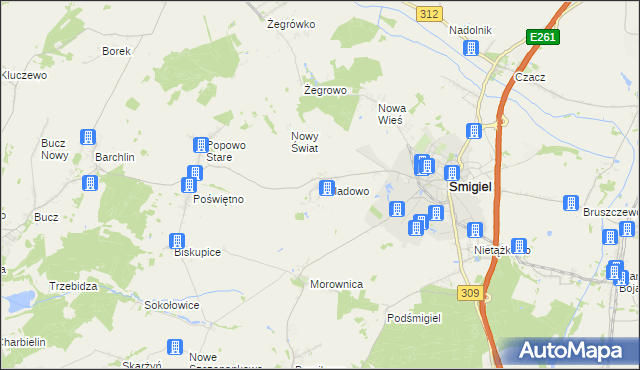 mapa Poladowo, Poladowo na mapie Targeo