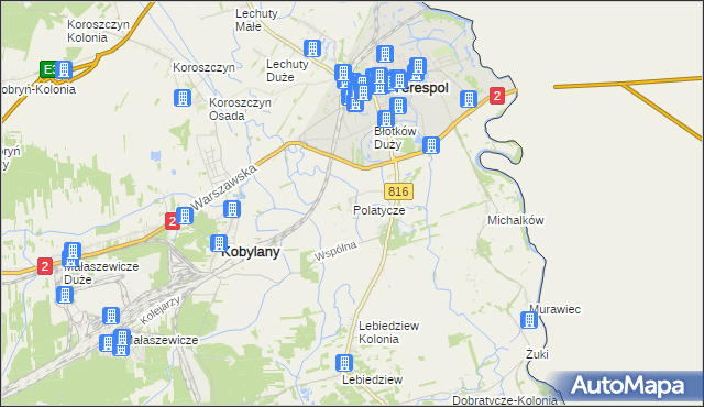 mapa Polatycze, Polatycze na mapie Targeo