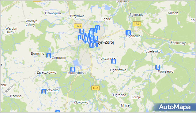 mapa Połczyńska, Połczyńska na mapie Targeo