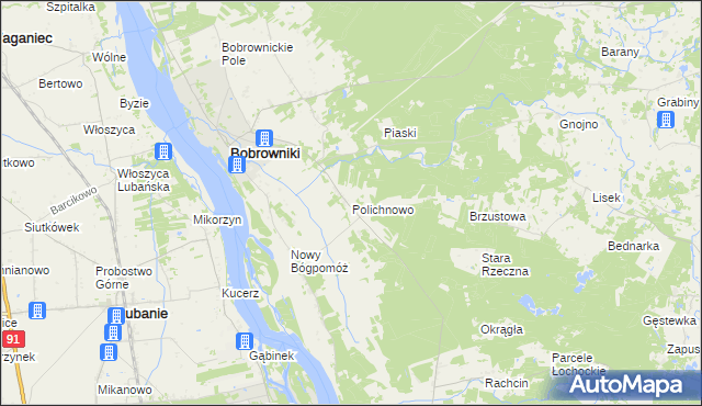 mapa Polichnowo, Polichnowo na mapie Targeo