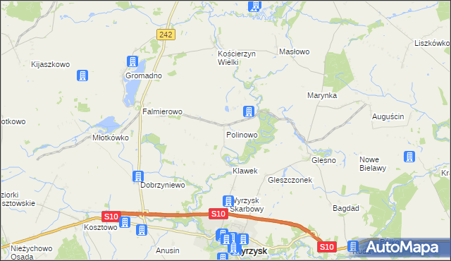 mapa Polinowo, Polinowo na mapie Targeo