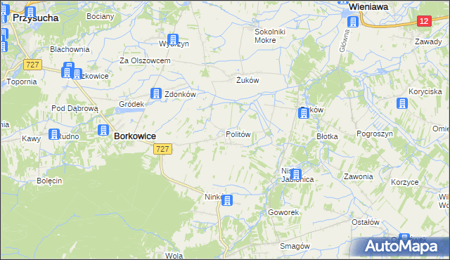 mapa Politów, Politów na mapie Targeo