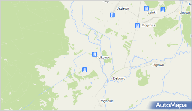 mapa Polkowo gmina Sztabin, Polkowo gmina Sztabin na mapie Targeo