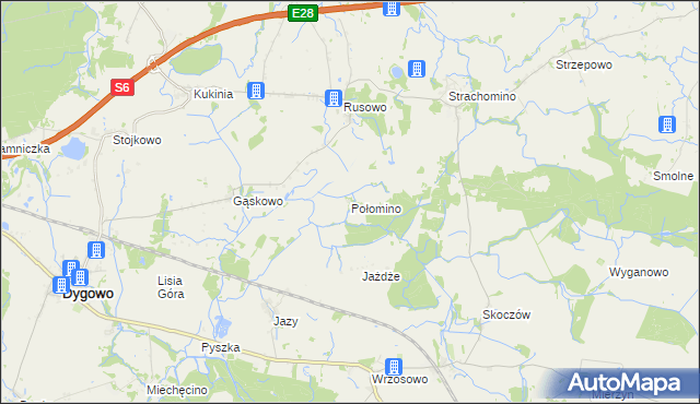 mapa Połomino, Połomino na mapie Targeo