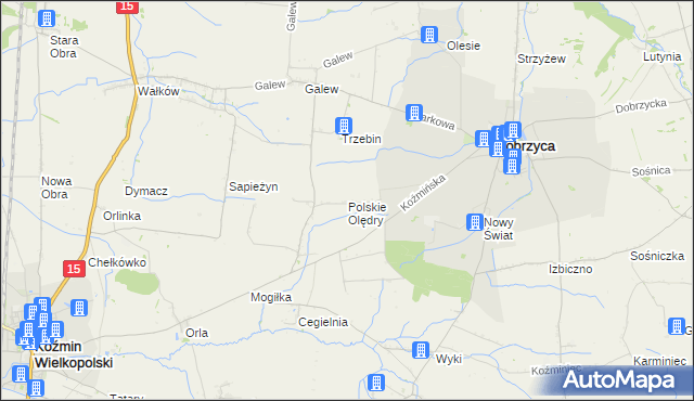 mapa Polskie Olędry, Polskie Olędry na mapie Targeo