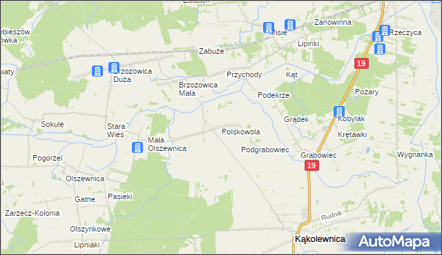 mapa Polskowola, Polskowola na mapie Targeo