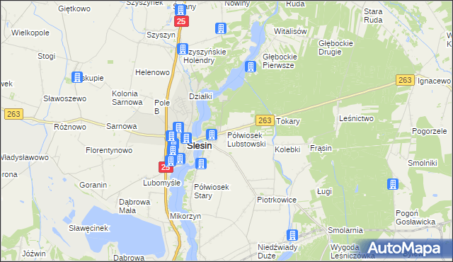 mapa Półwiosek Lubstowski, Półwiosek Lubstowski na mapie Targeo