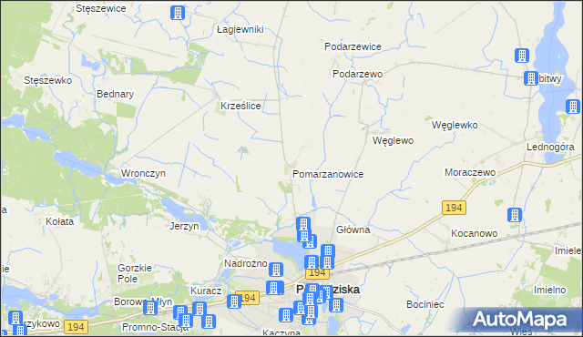 mapa Pomarzanowice, Pomarzanowice na mapie Targeo