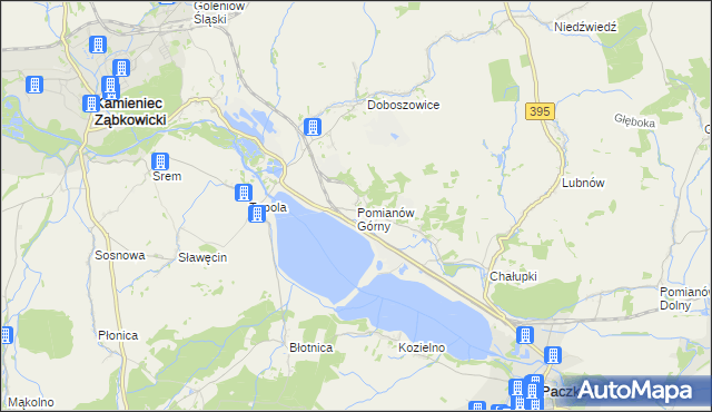 mapa Pomianów Górny, Pomianów Górny na mapie Targeo