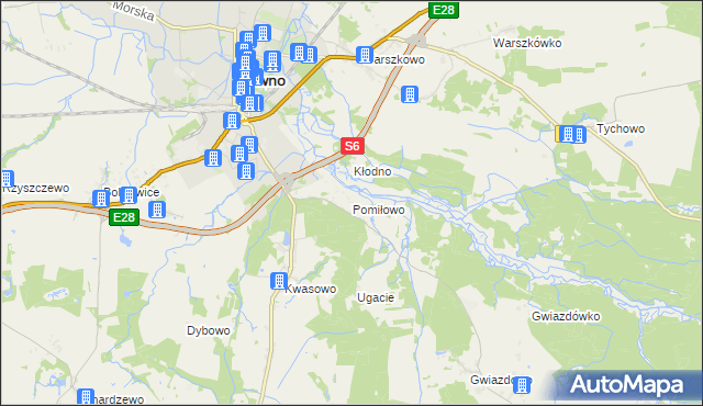 mapa Pomiłowo, Pomiłowo na mapie Targeo