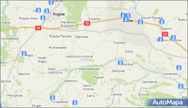 mapa Popień-Parcela, Popień-Parcela na mapie Targeo