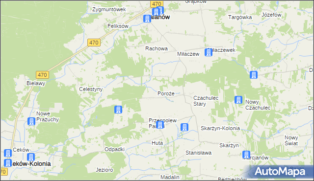 mapa Poroże, Poroże na mapie Targeo