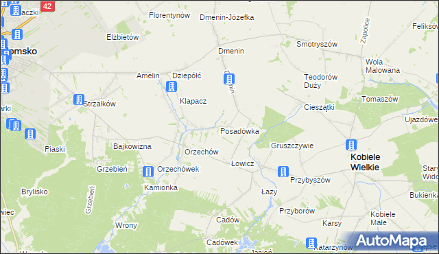 mapa Posadówka, Posadówka na mapie Targeo