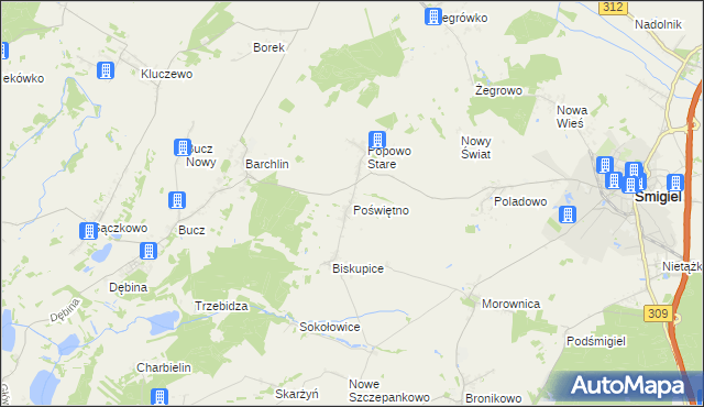 mapa Poświętno, Poświętno na mapie Targeo