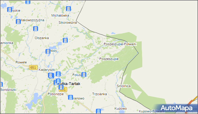 mapa Poszeszupie, Poszeszupie na mapie Targeo