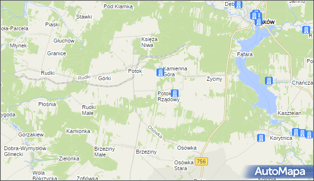 mapa Potok Rządowy, Potok Rządowy na mapie Targeo