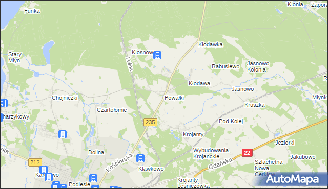 mapa Powałki, Powałki na mapie Targeo