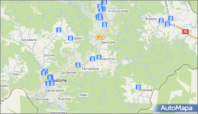 mapa Powroźnik, Powroźnik na mapie Targeo