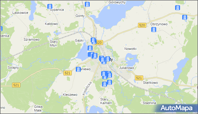 mapa Prabuty powiat kwidzyński, Prabuty powiat kwidzyński na mapie Targeo