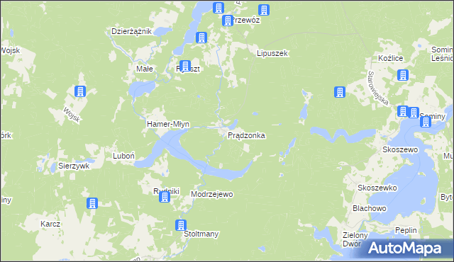 mapa Prądzonka, Prądzonka na mapie Targeo