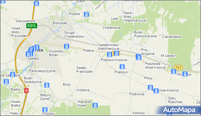 mapa Prędocin-Kolonia, Prędocin-Kolonia na mapie Targeo