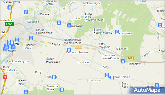 mapa Prędocinek, Prędocinek na mapie Targeo