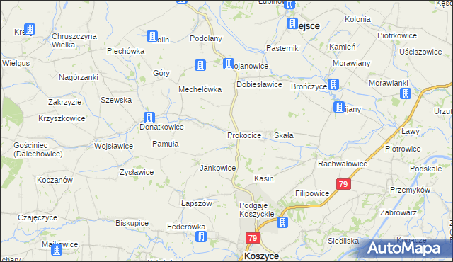 mapa Prokocice, Prokocice na mapie Targeo