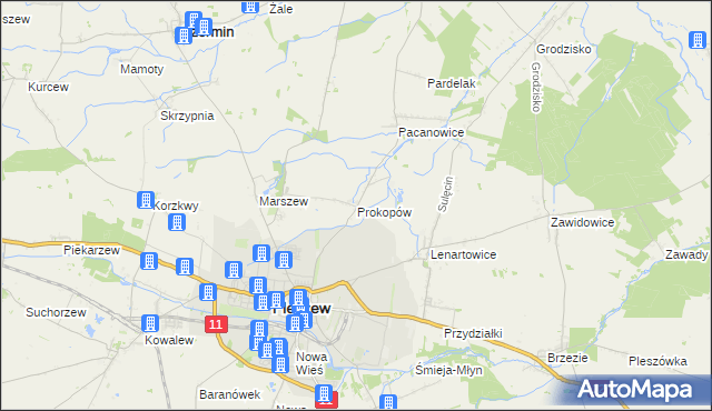 mapa Prokopów, Prokopów na mapie Targeo