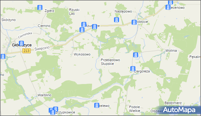 mapa Przebędowo Słupskie, Przebędowo Słupskie na mapie Targeo