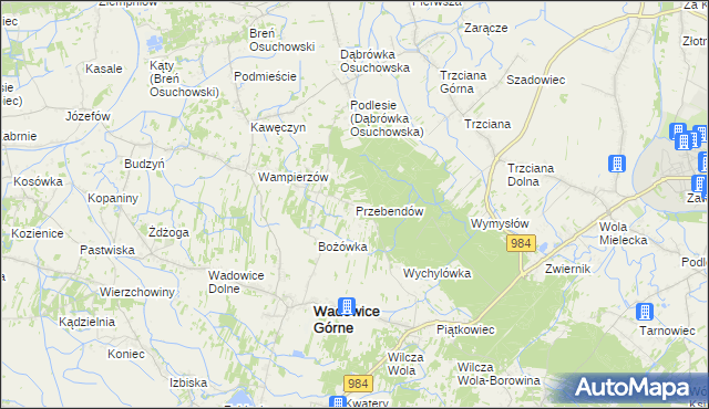 mapa Przebendów, Przebendów na mapie Targeo