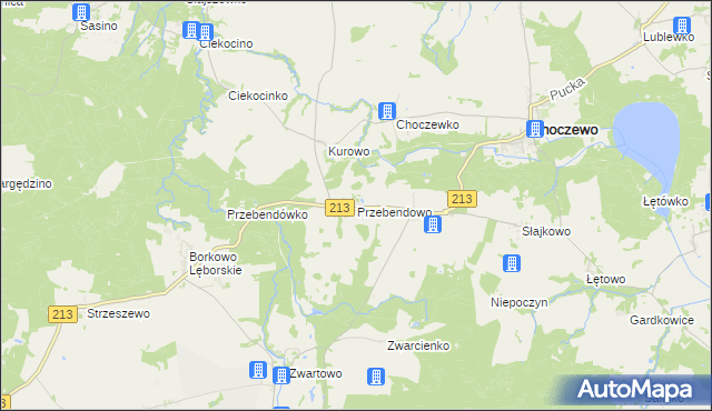 mapa Przebendowo, Przebendowo na mapie Targeo