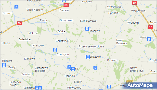 mapa Przeciszewo-Kolonia, Przeciszewo-Kolonia na mapie Targeo