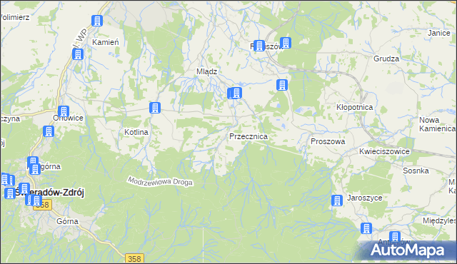 mapa Przecznica, Przecznica na mapie Targeo