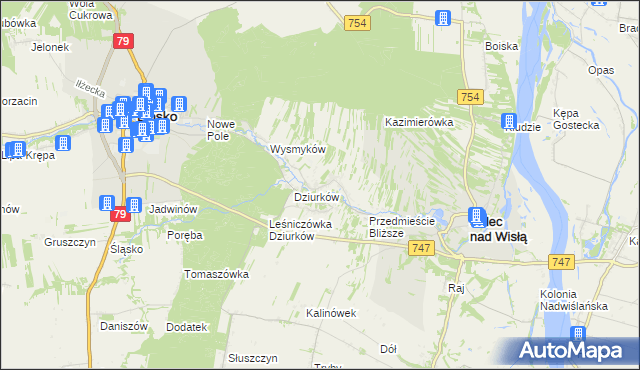 mapa Przedmieście Dalsze, Przedmieście Dalsze na mapie Targeo