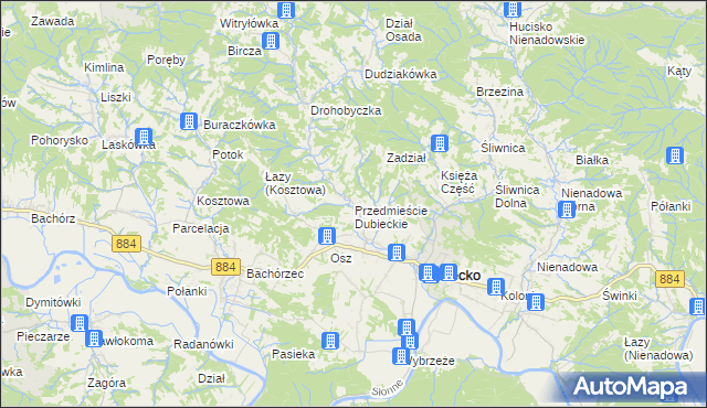 mapa Przedmieście Dubieckie, Przedmieście Dubieckie na mapie Targeo