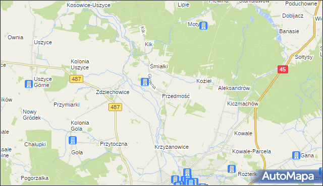 mapa Przedmość, Przedmość na mapie Targeo