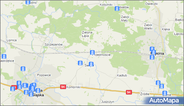 mapa Przedmoście gmina Środa Śląska, Przedmoście gmina Środa Śląska na mapie Targeo