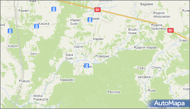 mapa Przedświt, Przedświt na mapie Targeo