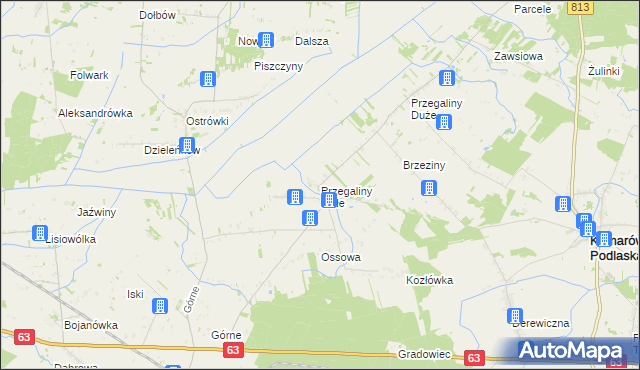 mapa Przegaliny Małe, Przegaliny Małe na mapie Targeo