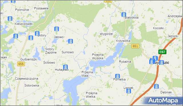 mapa Przejma Wysoka, Przejma Wysoka na mapie Targeo