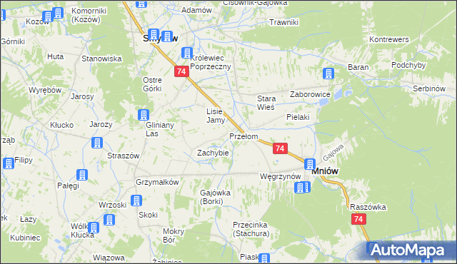 mapa Przełom, Przełom na mapie Targeo