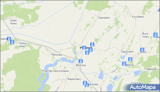 mapa Przemęt, Przemęt na mapie Targeo