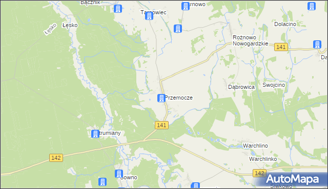 mapa Przemocze, Przemocze na mapie Targeo