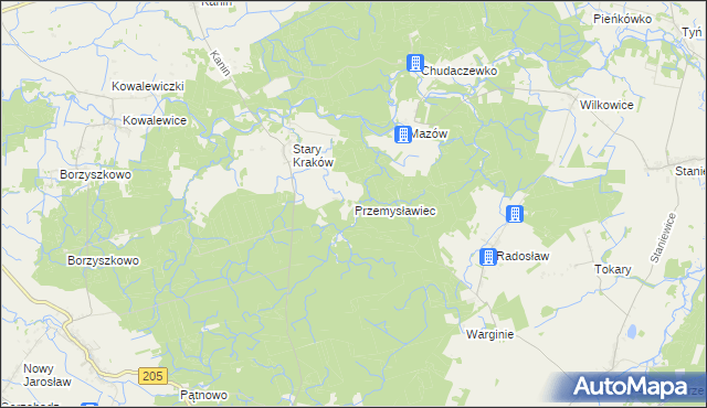 mapa Przemysławiec, Przemysławiec na mapie Targeo