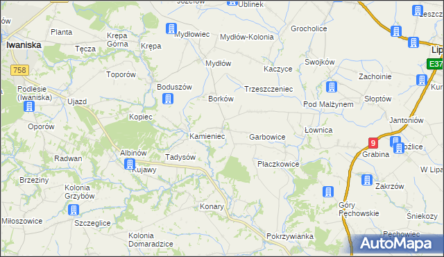 mapa Przepiórów, Przepiórów na mapie Targeo